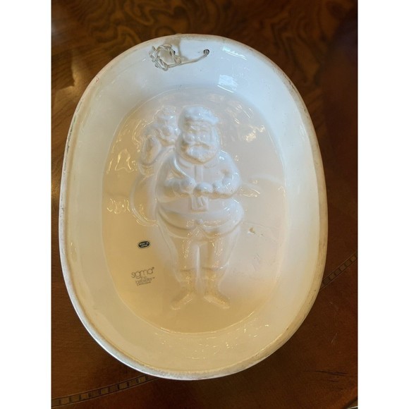 Set Of 3 Vintage Christmas Ceramic Hanging Molds, Santa Claus, Nutcracker, Tree - Picture 5 of 13